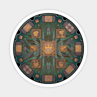 Mayan Circuit Board Magnet